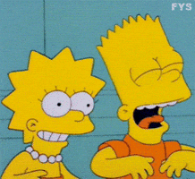 the simpsons laughing GIF