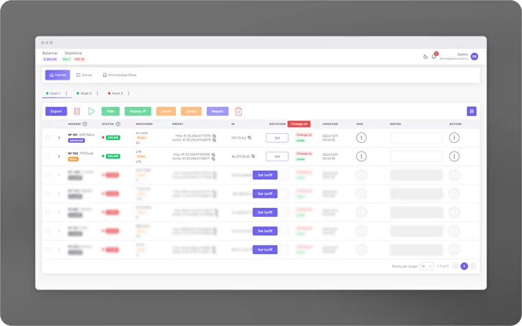 Proxy-Seller mobile panel